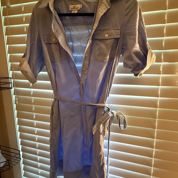 Vineyard Vines Blue Shirt Dress - Picture 1 of 2